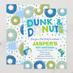 Invitation À La Piscine Dunk Et Donuts Pool Party