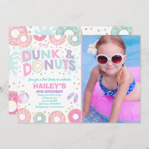 Invitation À La Piscine Dunk Et Donuts Pool Party