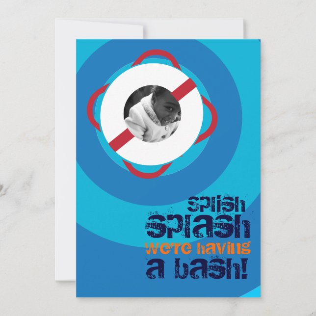 Invitation à la piscine et à la plage (Devant)