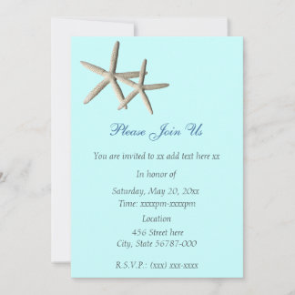 Invitation à la plage de Starfish