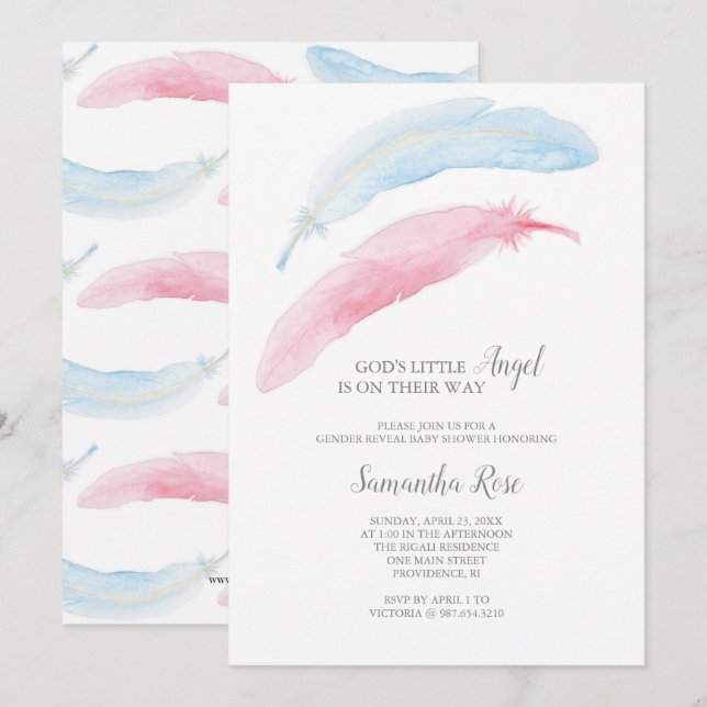 Invitation à la plume de révélation du genre (Devant / Derrière)