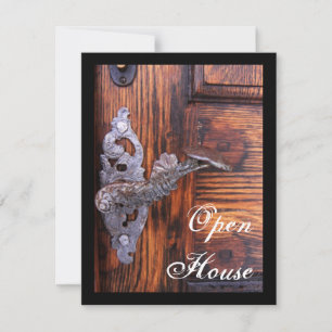 Invitation à la porte ouverte Rustique
