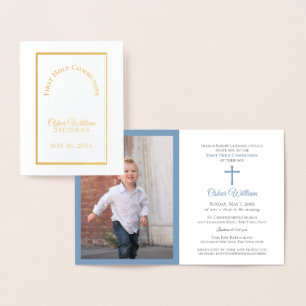 Invitation à la première communion avec photo
