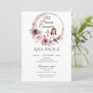 Invitation à la première communion de fille en Boh