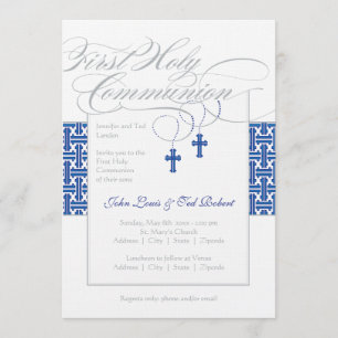 Invitation à la première communion des garçons jum