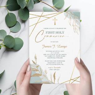 Invitation à la Première Communion Garçon