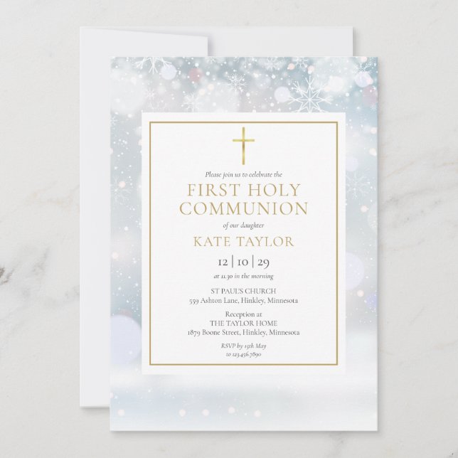 Invitation à la première communion sainte des floc (Devant)