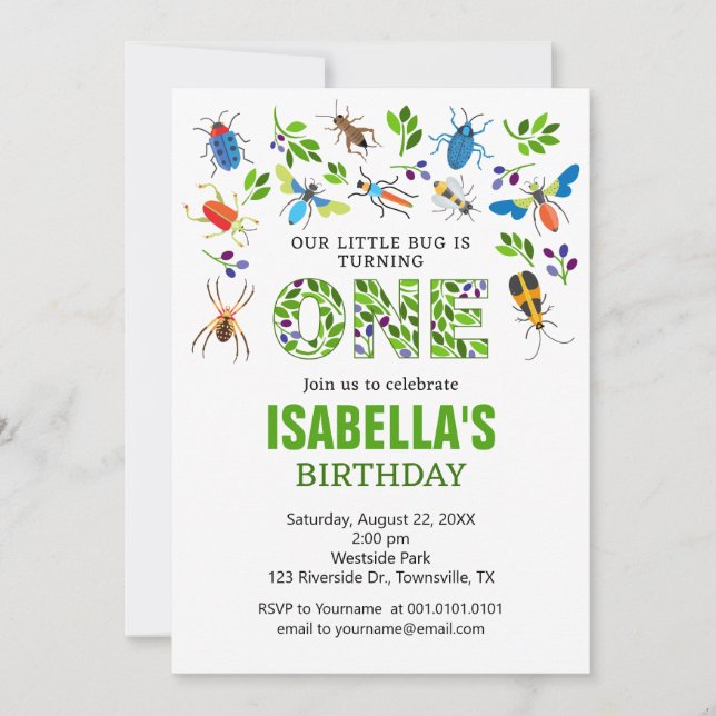 Invitation à la première fête d'anniversaire de Bu (Devant)