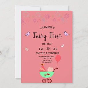 Invitation à la première fête d'anniversaire de fé
