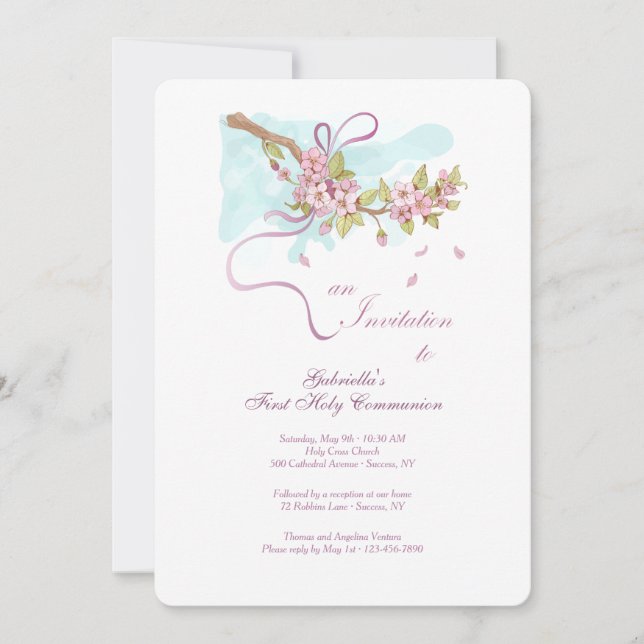 Invitation à la première sainte communion (Devant)