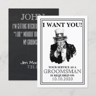 Invitation à la proposition de Groomsman ou Best M