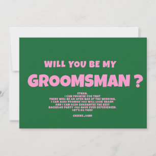 Invitation à la proposition Retro Best Man