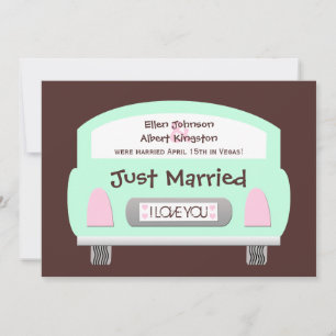 Invitation à la réception après mariage -- Voiture