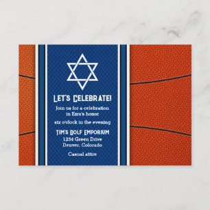 Invitation à la réception de Bar Mitzvah sur le th
