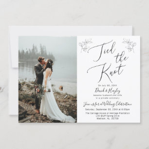 Invitation à la réception de mariage noué