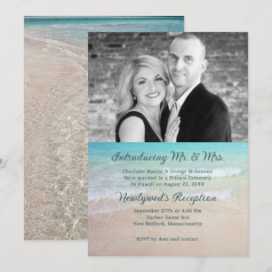 Invitation à la réception de mariage privé sur la 