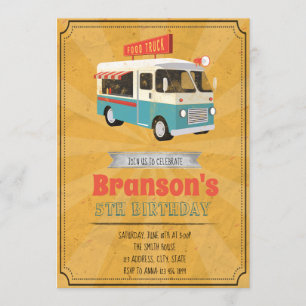 Invitation à la réception d'un camion de cuisine