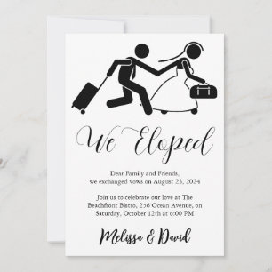 invitation à la réception en velours noir et blanc