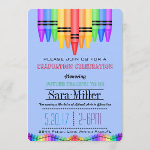 Invitation à la remise des diplômes de Crayola Rai