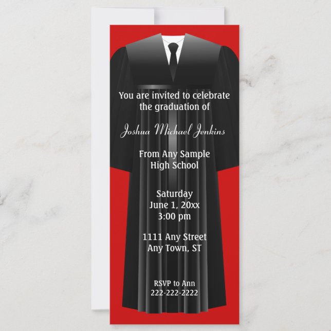Invitation à la remise des diplômes de Red and Bla (Devant)