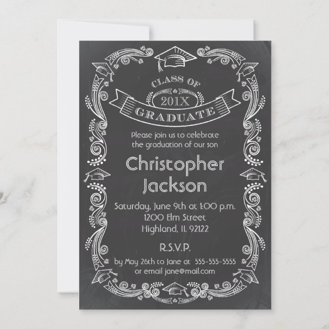 Invitation à la remise des diplômes du tableau de  (Dos)