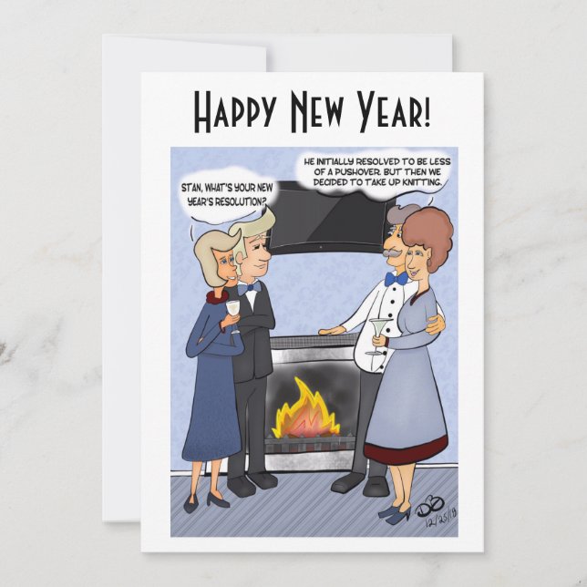 Invitation à la résolution de Nouvel An (Devant)
