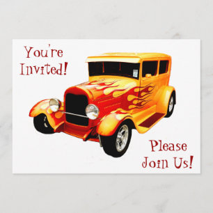 Invitation à la retraite classique avec flammes