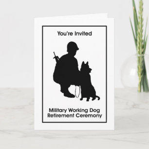 Invitation à la retraite de chien en service milit