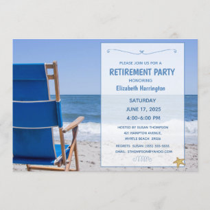 Invitation à la retraite de la chaise de plage