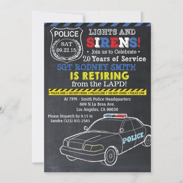 Invitation à la retraite de la police (Devant)