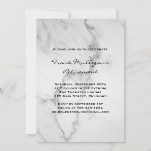 Invitation à la Retraite de marbre classique