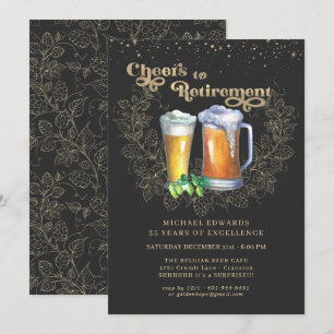 Invitation À la retraite De superbes houblons et bières