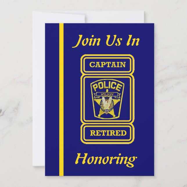 Invitation à la retraite du capitaine de police (Devant)