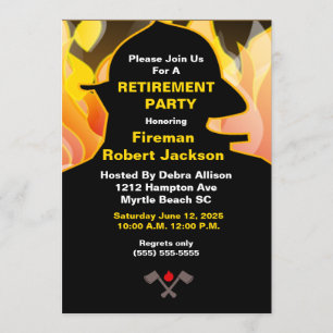 Invitation à la retraite du chef pompier/incendie