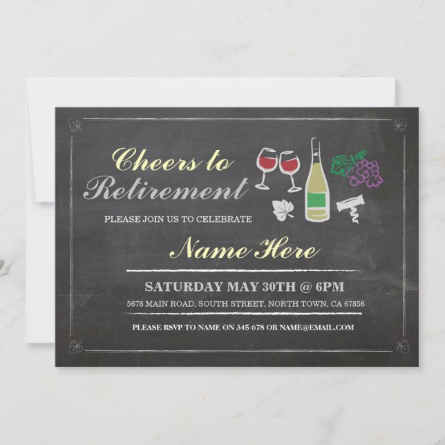 Invitation à la retraite du Parti Chalk Wine (Devant)