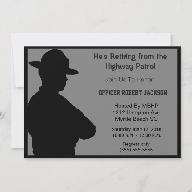 Invitation à la retraite du patron de la route (Devant)