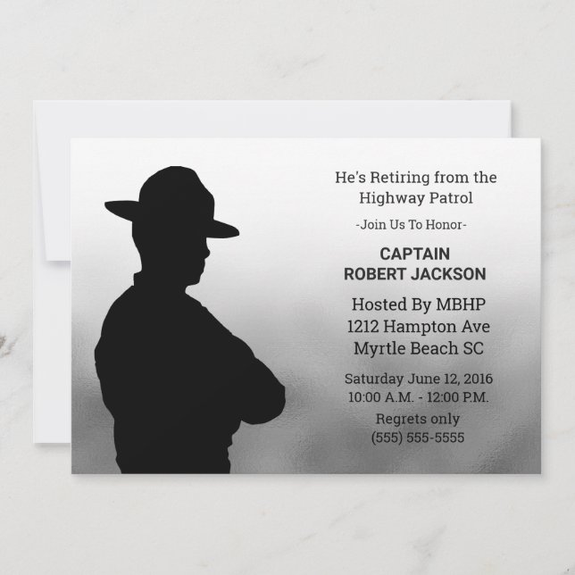 Invitation à la retraite du patron de la route (Devant)