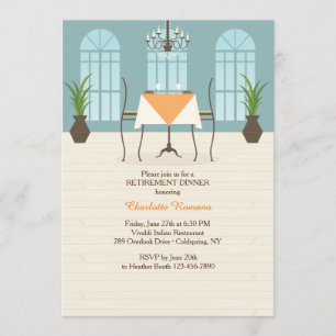 Invitation à la retraite du restaurant Intérieur