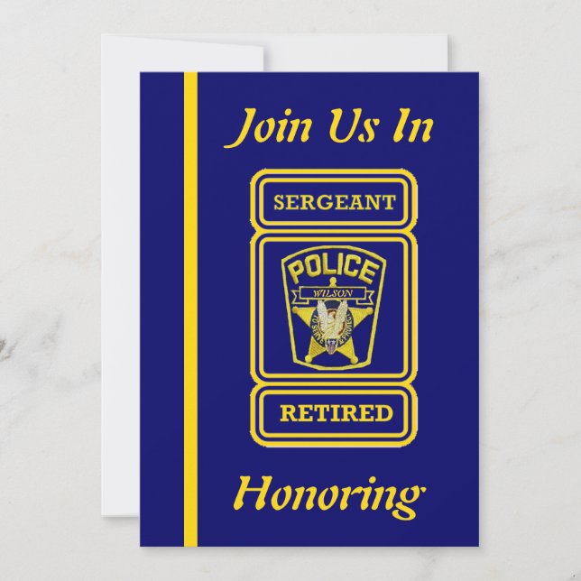 Invitation à la retraite du sergent de police (Devant)