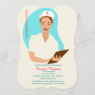 Invitation à la retraite d'une infirmière souriant
