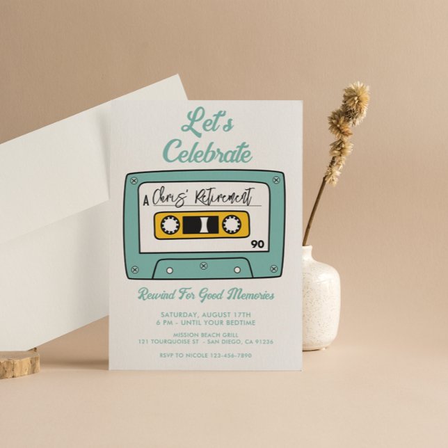 invitation à la retraite fun retro Invitation (Créateur téléchargé)