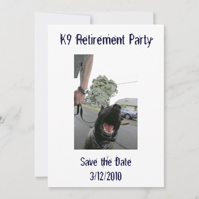 Invitation à la retraite K9 (Devant)