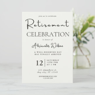 Invitation à la retraite Modèle Editable Modern Pa