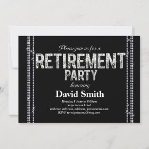 Invitation à la retraite, parties scintillant, noi