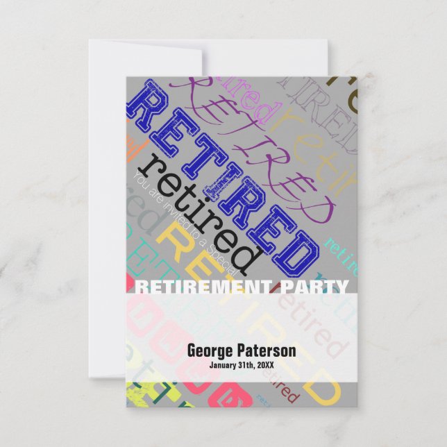 Invitation à la retraite personnalisée à la retrai (Devant)
