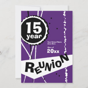 Invitation à la réunion de classe de 15 ans en vio