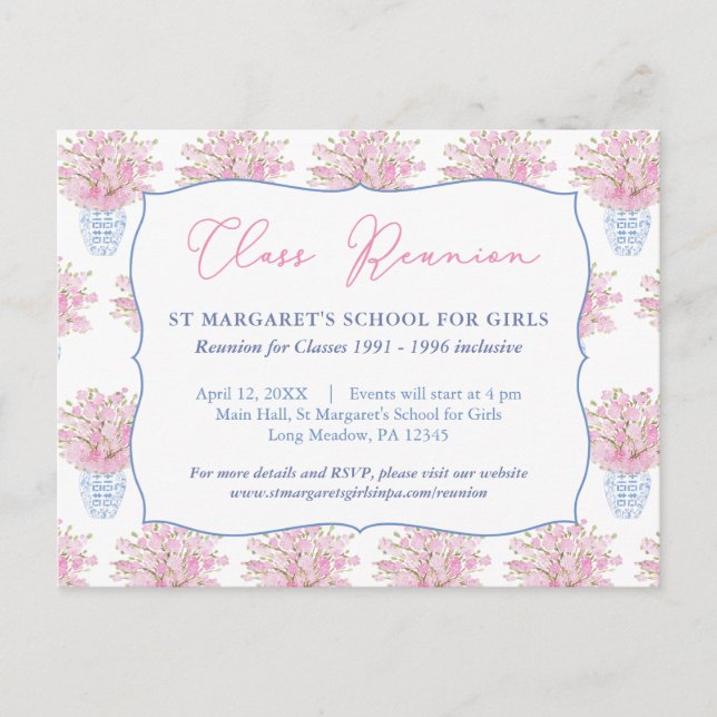 Invitation à la réunion de classe de collège ou d' (Devant)