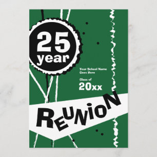 Invitation à la réunion de classe Green 25 Year
