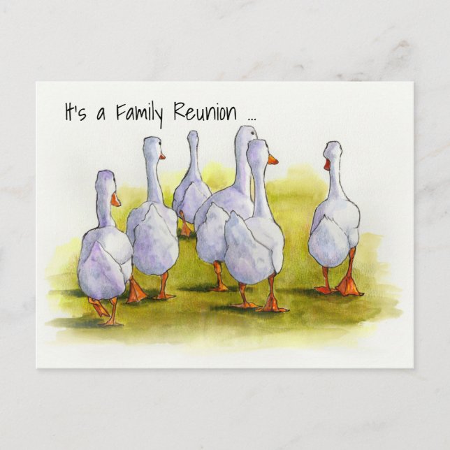 Invitation à la réunion de famille, Groupe d'oies, (Devant)