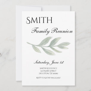 Invitation à la réunion de famille, Invitation à l